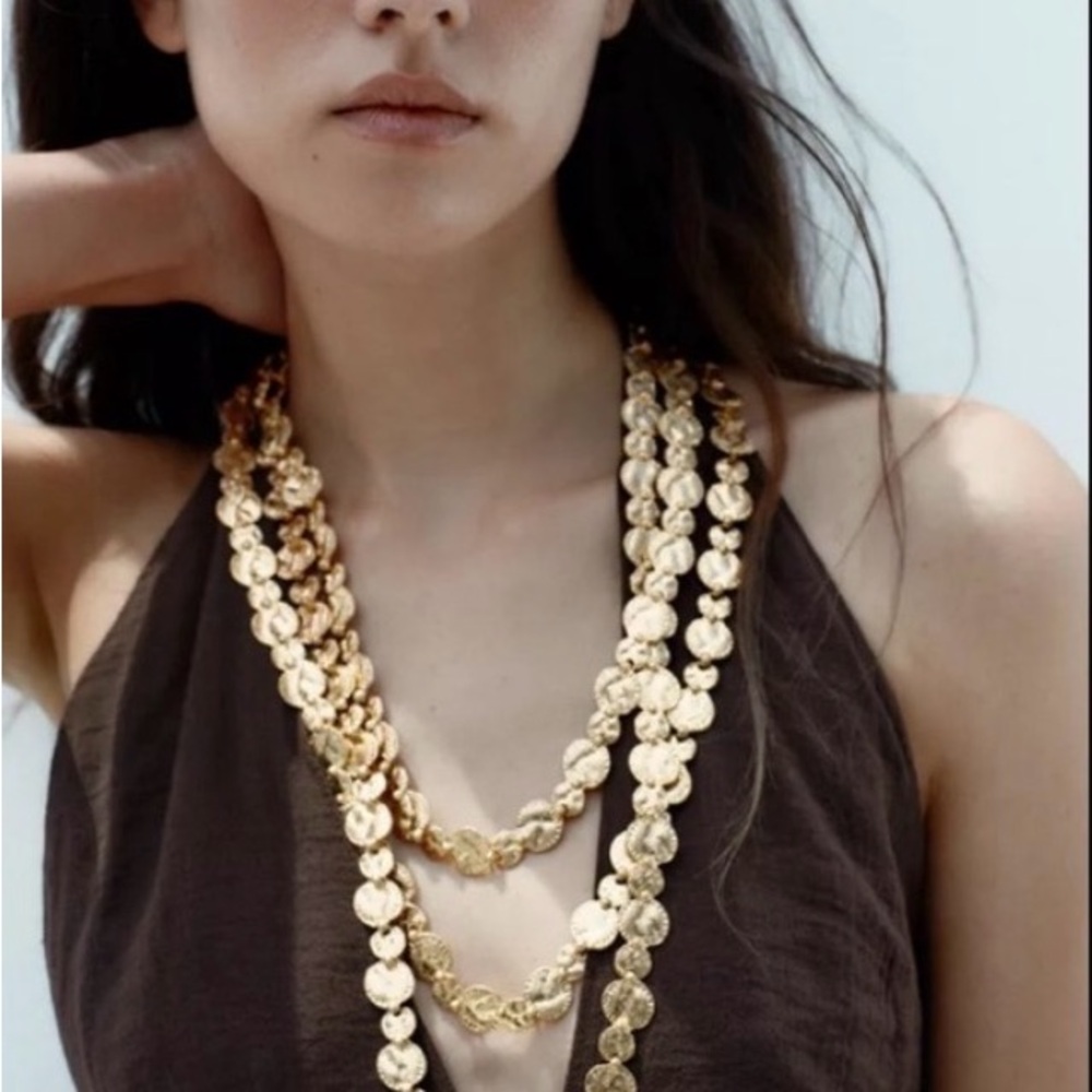 Zara Layered Gold Coin Necklace